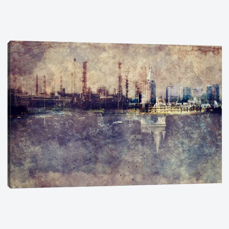 City in Smog Canvas Print #ICA1117} by 5by5collective Canvas Wall Art