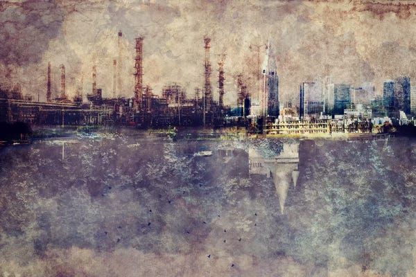 Industrial: City in Smog by 5by5collective