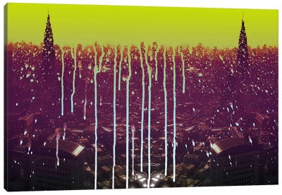 City Drips Canvas Art Print - Psychedelic Scapes