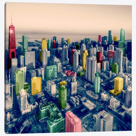 Chicago City Pop 2 Canvas Print #ICA1141} by 5by5collective Canvas Art