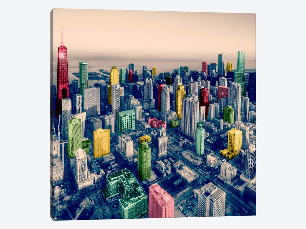 Chicago City Pop 2 by 5by5collective 1-piece Art Print