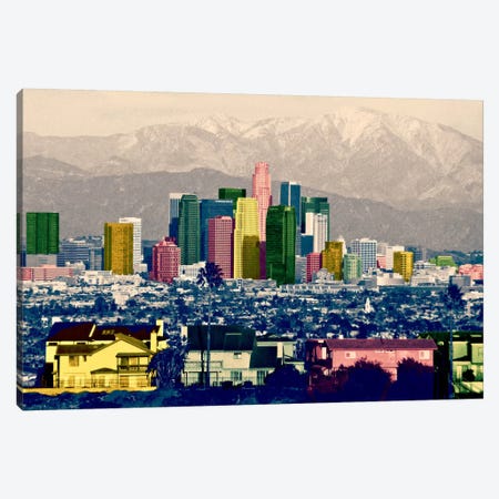 Los Angeles City Pop Canvas Print #ICA1142} by 5by5collective Canvas Wall Art