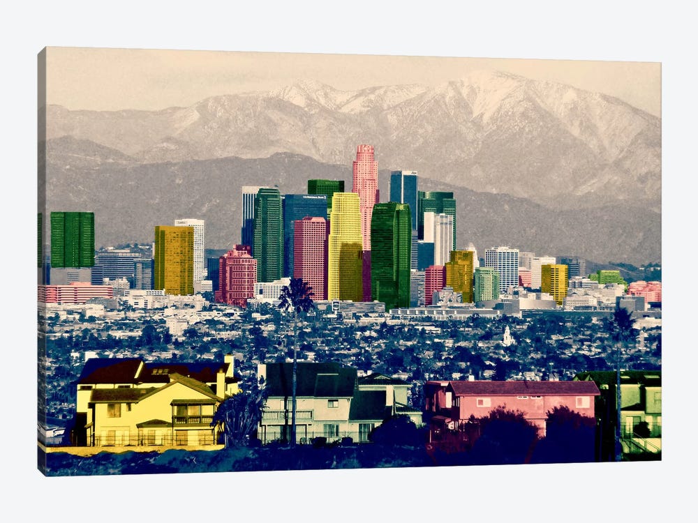 Los Angeles City Pop by Unknown Artist 1-piece Canvas Wall Art