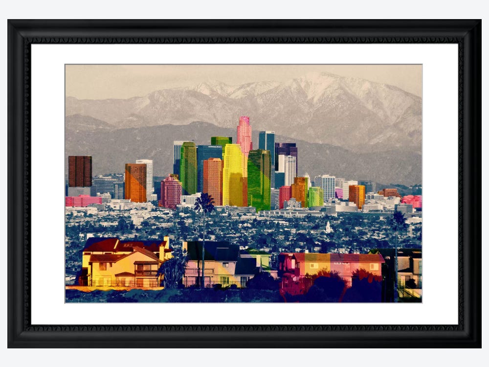 Los Angeles City Pop 2 Canvas Art by 5by5collective | iCanvas