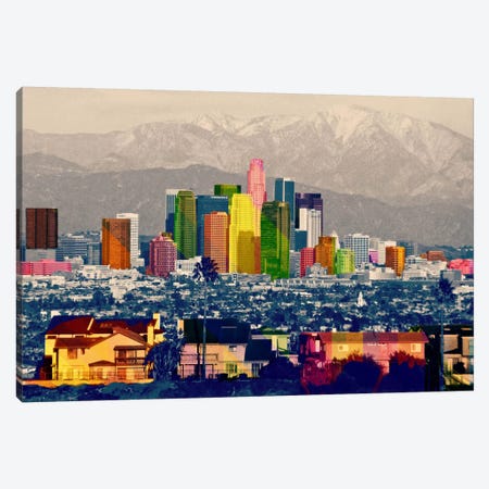 Los Angeles City Pop 2 Canvas Print #ICA1143} by 5by5collective Canvas Wall Art