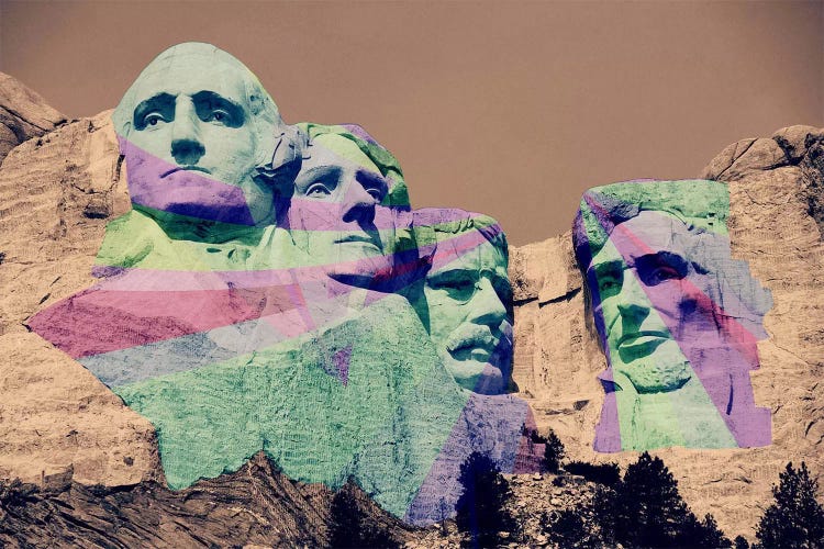 Mt. Rushmore Pop by 5by5collective wall art
