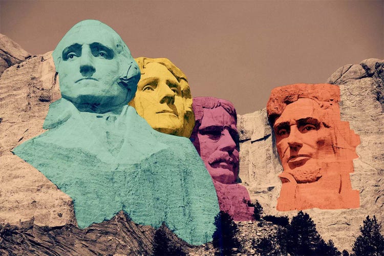 Mount Rushmore Artwork Stretched Canvas Giclee South Dakota President Art 24 
