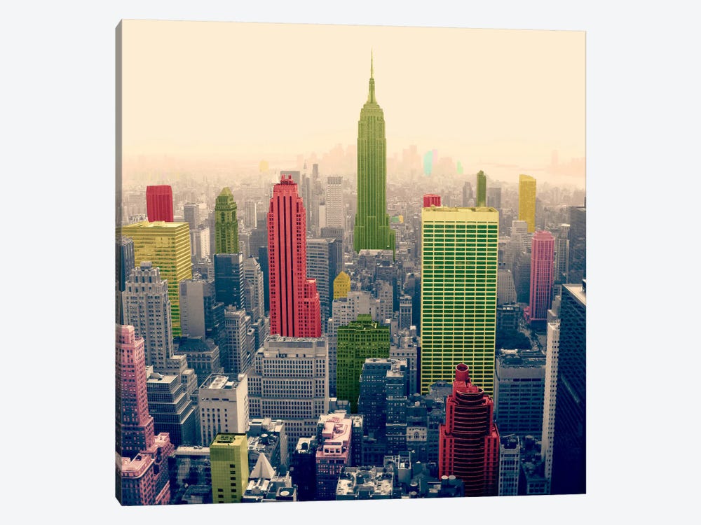 New York City Pop 2 by 5by5collective 1-piece Canvas Art Print