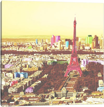 Paris in Color 2 Canvas Art Print - Tower Art