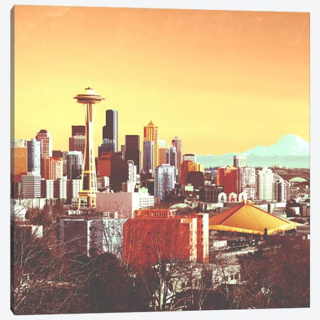 Seattle in Color Canvas Print #ICA1155} by 5by5collective Canvas Art