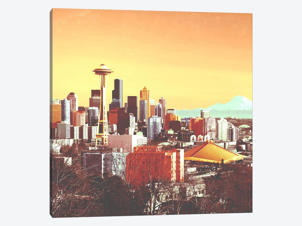 Seattle in Color by 5by5collective 1-piece Canvas Art