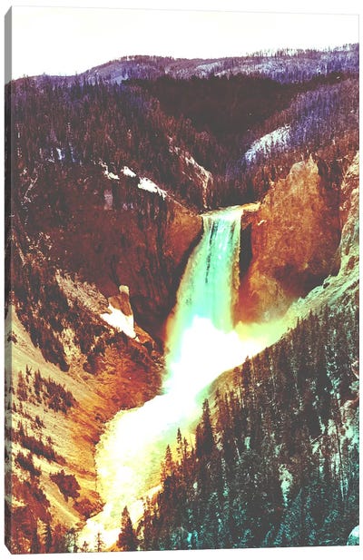 Yellowstone in Color Canvas Art Print - Waterfall Art