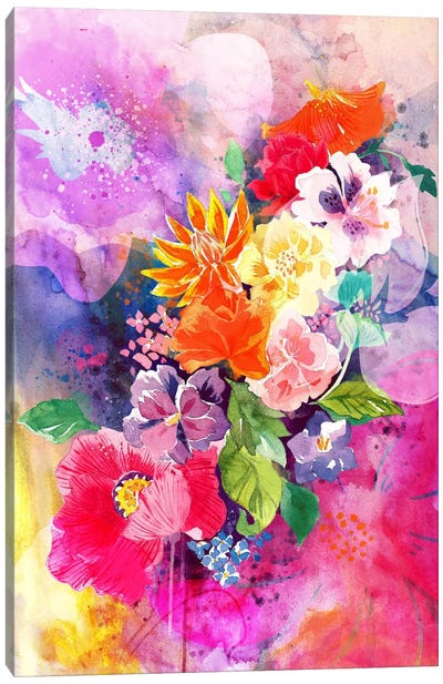 Spring Flowers Canvas Art Print - Spring Florals Collection