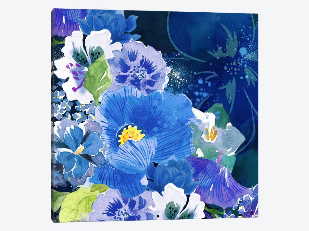 Midnight Flowers #2 by 5by5collective 1-piece Canvas Print
