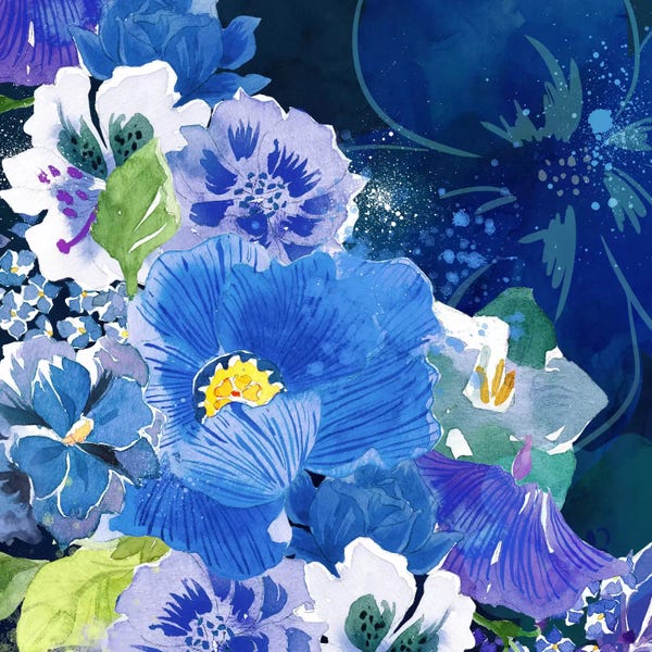 Floral Close-Ups: Midnight Flowers #2 by 5by5collective