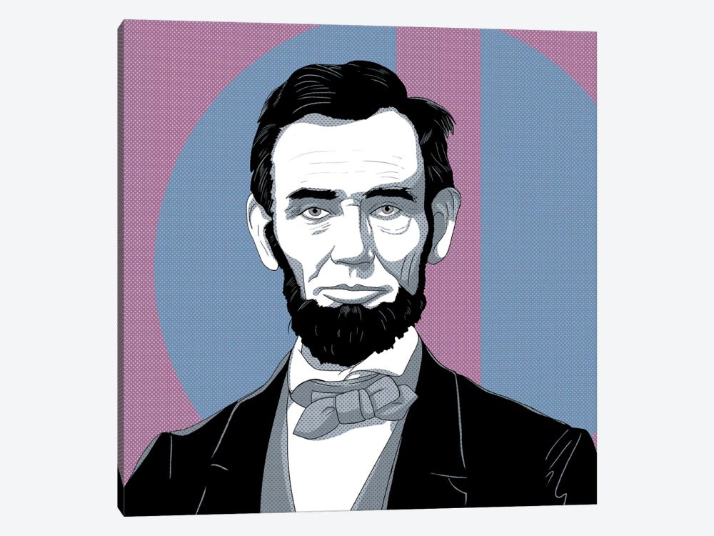Honest Abe #2 by 5by5collective 1-piece Canvas Wall Art