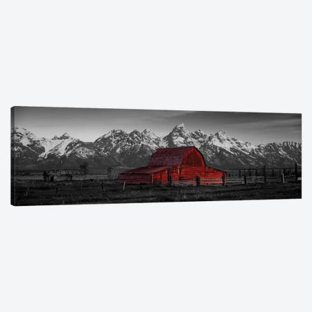 Barn Grand Teton National Park WY USA Color Pop Canvas Print #ICA1181} by Panoramic Images Canvas Wall Art
