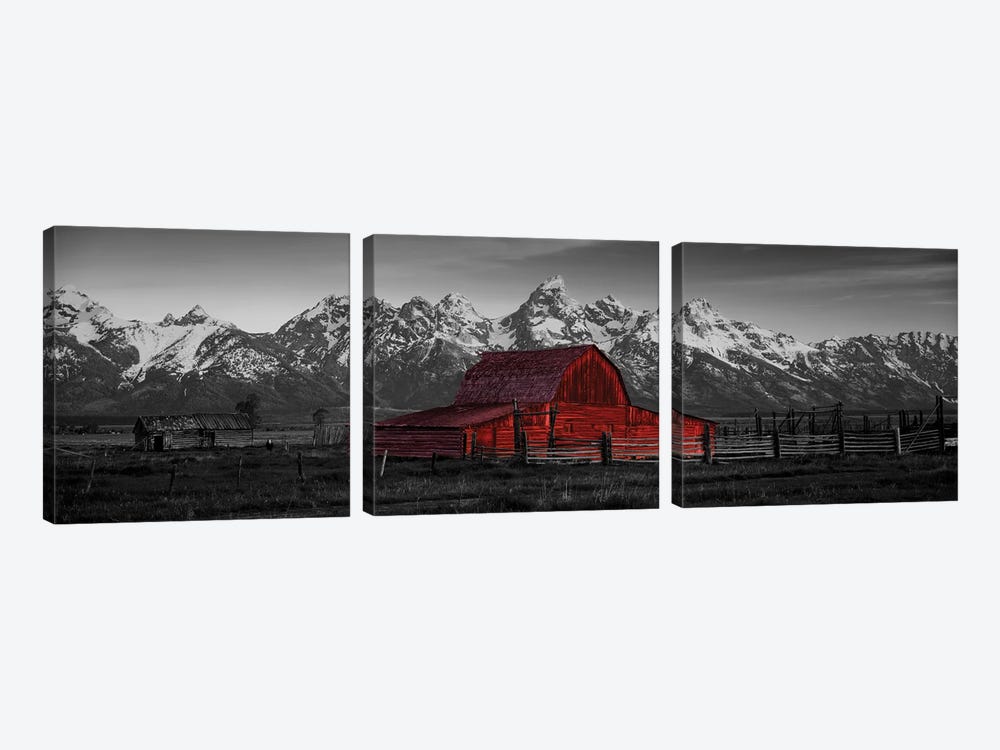 Barn Grand Teton National Park WY USA Color Pop by Panoramic Images 3-piece Canvas Print