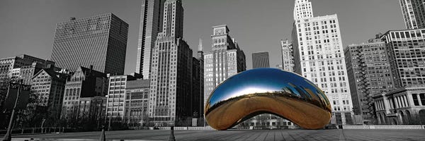 Sculptures & Statues: Cloud Gate Chicago Color Pop #2 by Panoramic Images