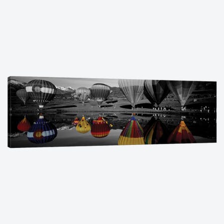 Reflection of hot air balloons in a lake, Snowmass Village, Pitkin County, Colorado, USA Color Pop Canvas Print #ICA1192} by Panoramic Images Canvas Art Print