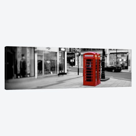 Phone Booth, London, England, United Kingdom Color Pop Canvas Print #ICA1193} by Panoramic Images Canvas Print
