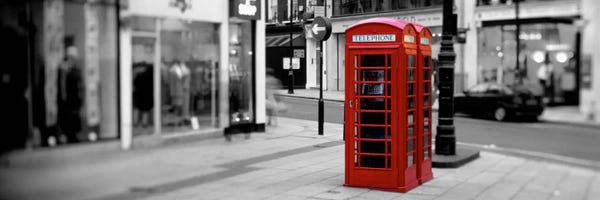 Panoramic Images: Phone Booth, London, England, United Kingdom Color Pop by Panoramic Images
