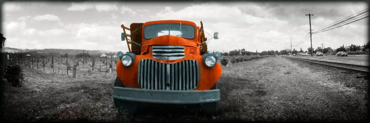 Old truck in a field, Napa Valley, California, USA Color Pop