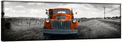 Old truck in a field, Napa Valley, California, USA Color Pop Canvas Art Print