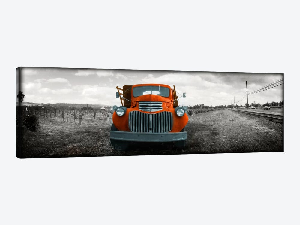 Old truck in a field, Napa Valley, California, USA Color Pop by Panoramic Images 1-piece Canvas Art