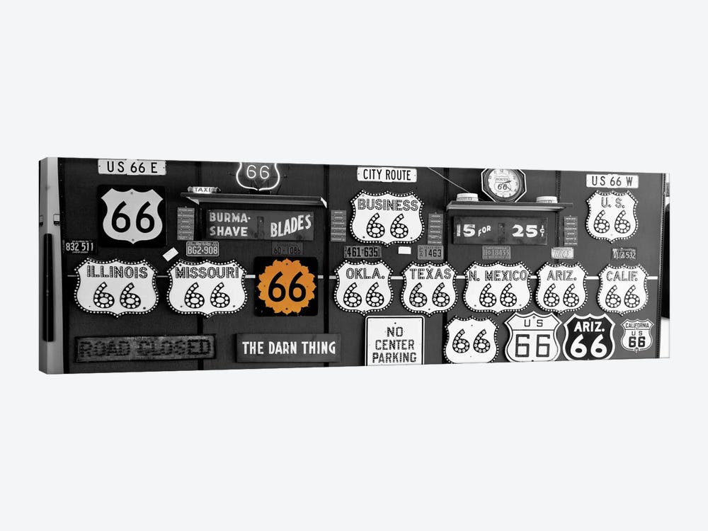 Route 66 Sign Collection Color Pop by Panoramic Images 1-piece Canvas Print