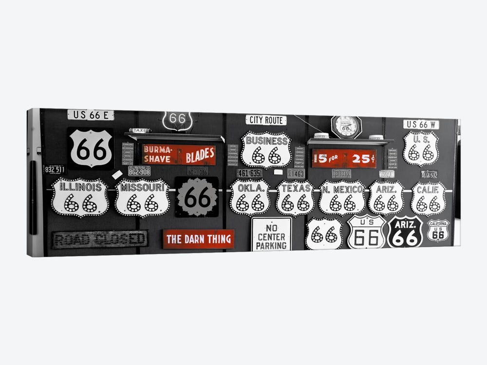 Route 66 Sign Collection Color Pop #2 by Panoramic Images 1-piece Canvas Art