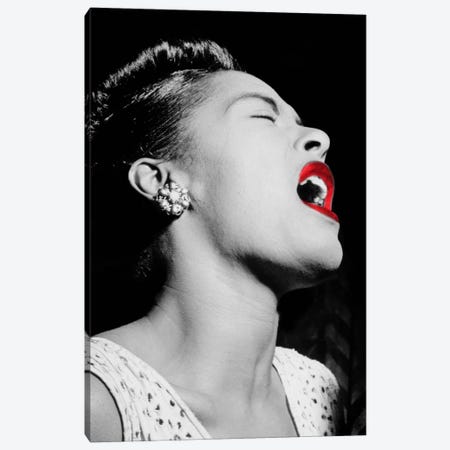 Billie Holiday Color Pop Canvas Print #ICA1201} by Unknown Artist Art Print