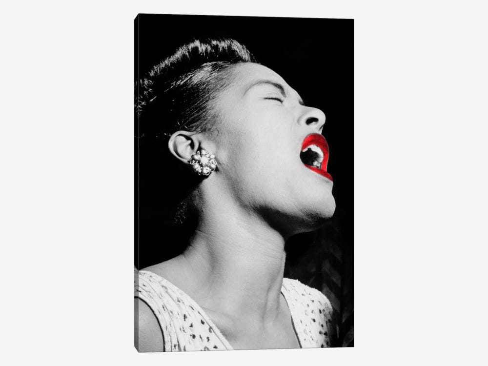 Billie Holiday Color Pop by Unknown Artist 1-piece Canvas Print
