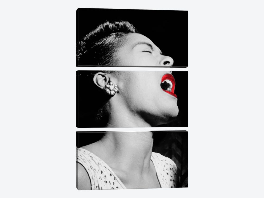 Billie Holiday Color Pop by Unknown Artist 3-piece Art Print