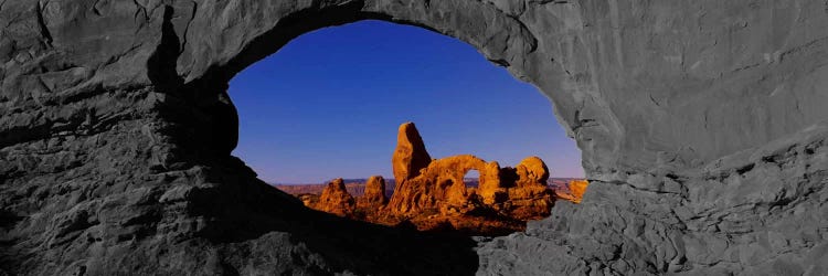 Natural arch on a landscape, Arches National Park Color Pop