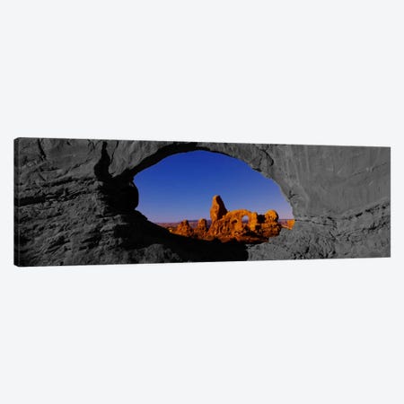 Natural arch on a landscape, Arches National Park Color Pop Canvas Print #ICA1204} by Panoramic Images Canvas Artwork