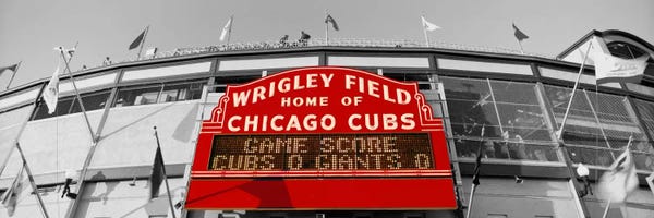 Panoramic Images: USAIllinois, Chicago, Cubs, baseball Color Pop by Panoramic Images