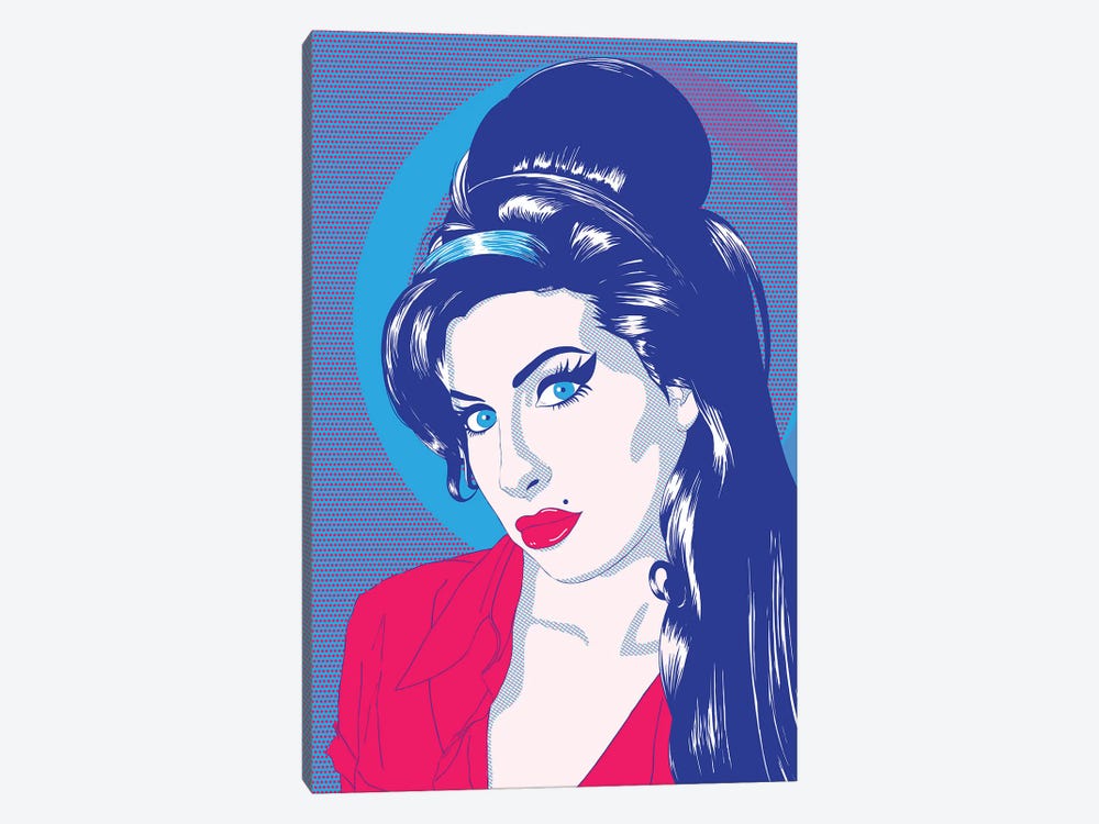 Amy Blue Eyes Color Pop by 5by5collective 1-piece Canvas Artwork