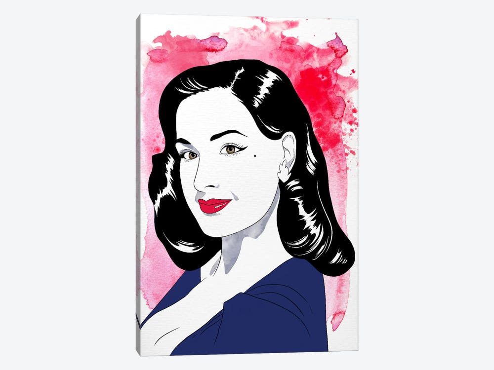 Dita Watercolor Color Pop #2 by 5by5collective 1-piece Canvas Wall Art