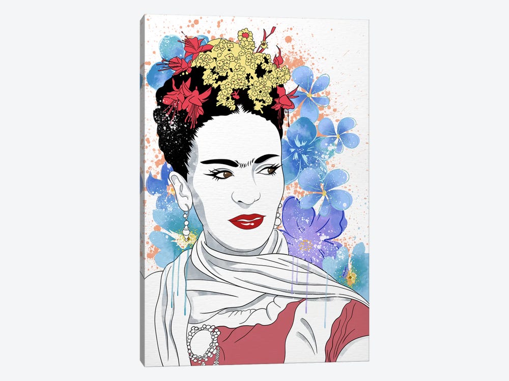 Frida Flower Color Pop by 5by5collective 1-piece Canvas Print
