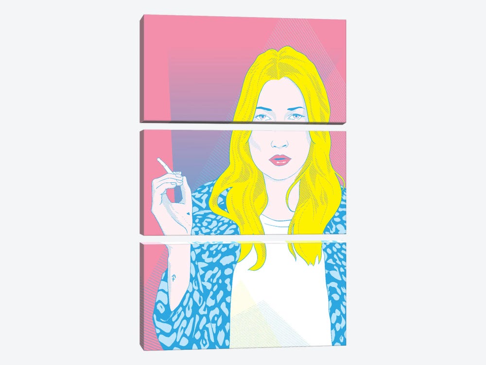 Kate Pink Color Pop by 5by5collective 3-piece Art Print