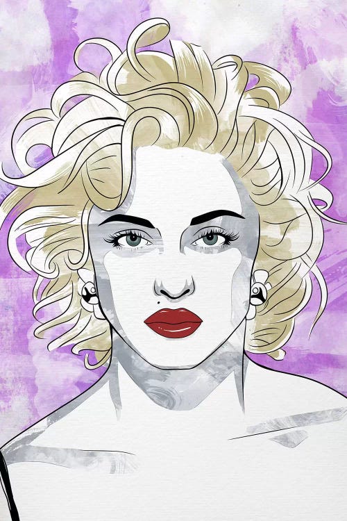 Madonna Queen of Pop Watercolor Color Pop