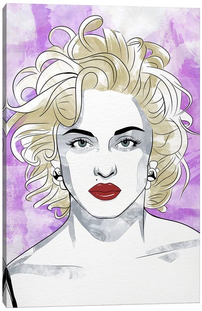 Madonna Queen of Pop Watercolor Color Pop Canvas Art Print - Madonna