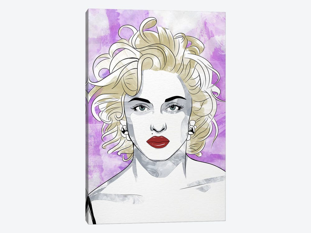 Madonna Queen of Pop Watercolor Color Pop by 5by5collective 1-piece Canvas Wall Art