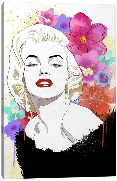 Va Va Voom Flower Color Pop Canvas Art Print - Iconic Pop