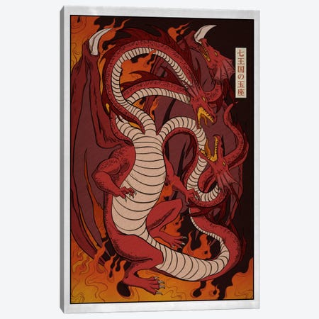 Targaryen House with Border Canvas Print #ICA1261} by 5by5collective Canvas Print
