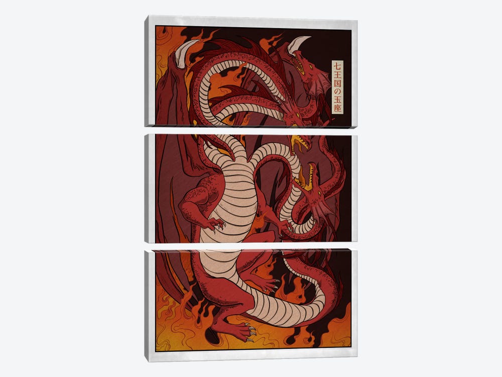 Targaryen House with Border by 5by5collective 3-piece Art Print