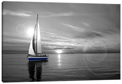 Sailboat Color Pop Canvas Art Print - By Water
