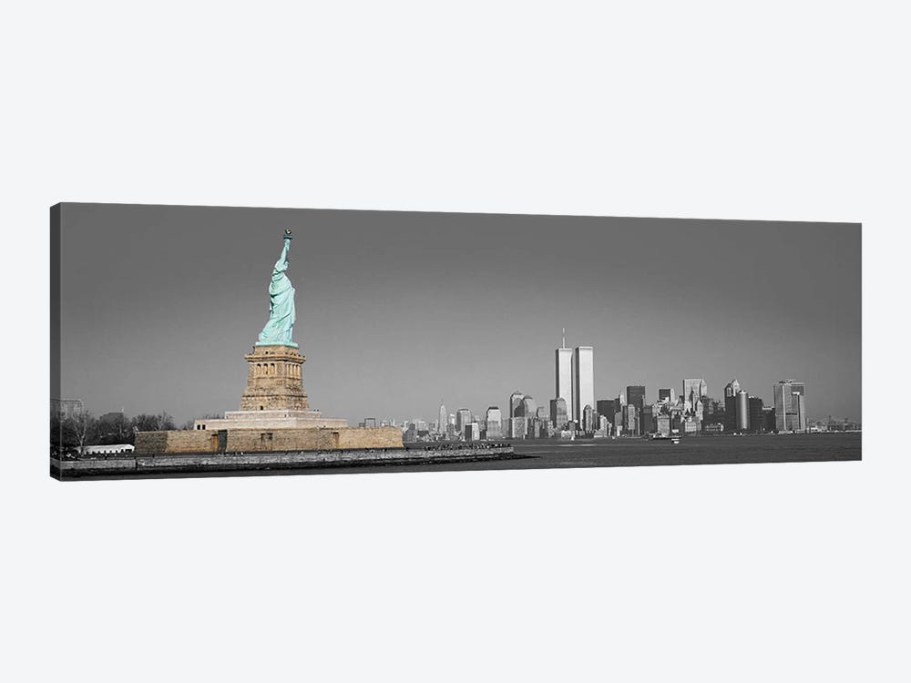 New York Panoramic Skyline Cityscape Color Pop by Unknown Artist 1-piece Canvas Wall Art