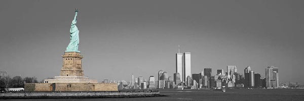 Sculptures & Statues: New York Panoramic Skyline Cityscape Color Pop by Unknown Artist